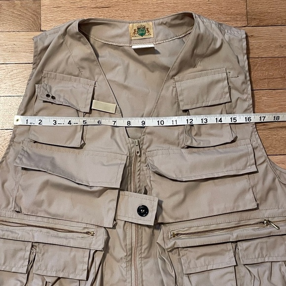 Vintage Tan Multi-Pocket Fiahing/Utility Vest XL - Picture 11 of 16
